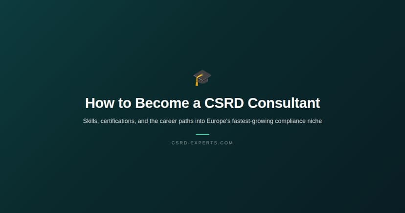 How to Become a CSRD Consultant: Skills, Certifications, and Career Path in 2026